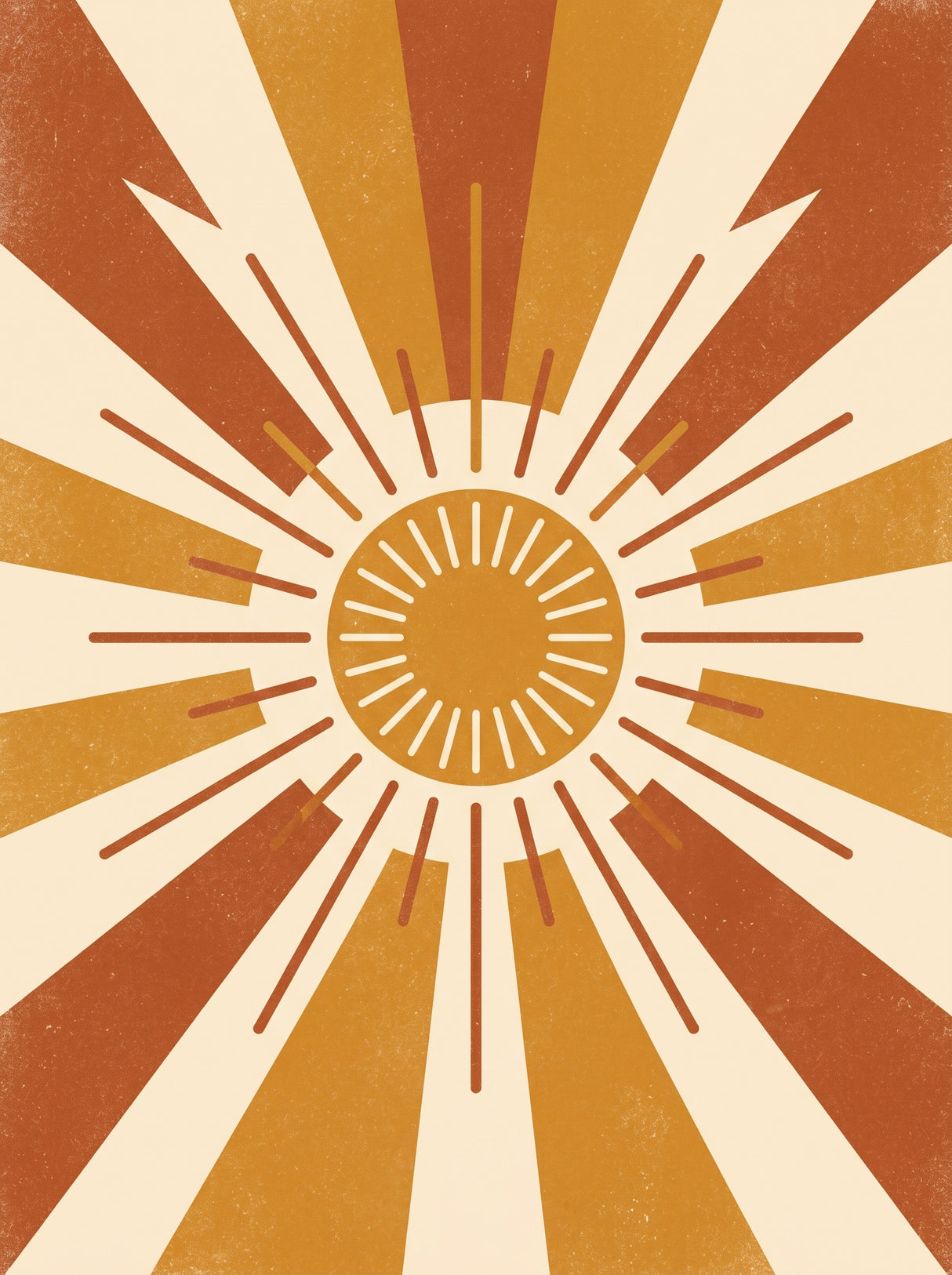 Retro Sol – vintage retro plakat i varme jordtoner