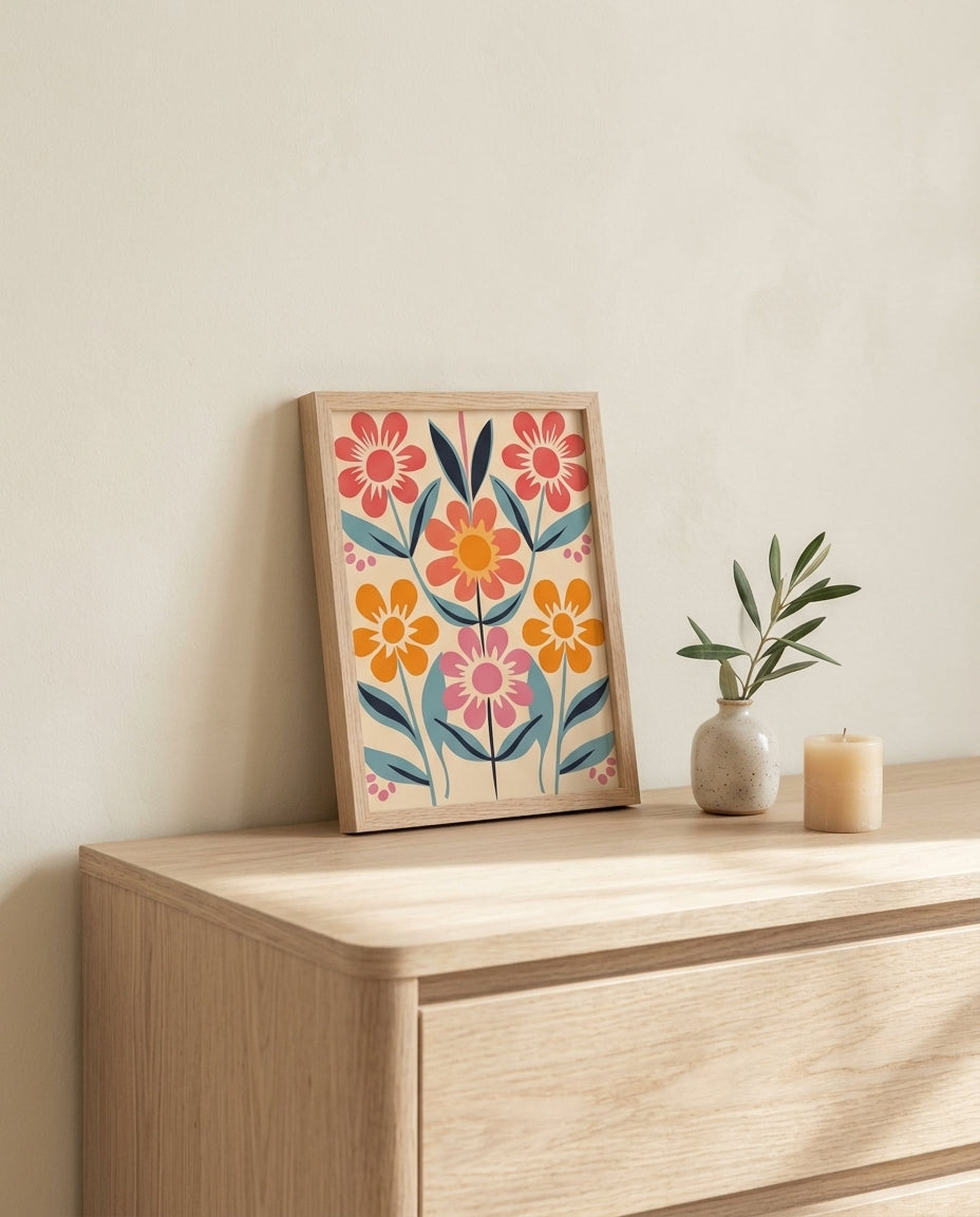 plakat mockup for farverig-blomstereng-no-6-plakat