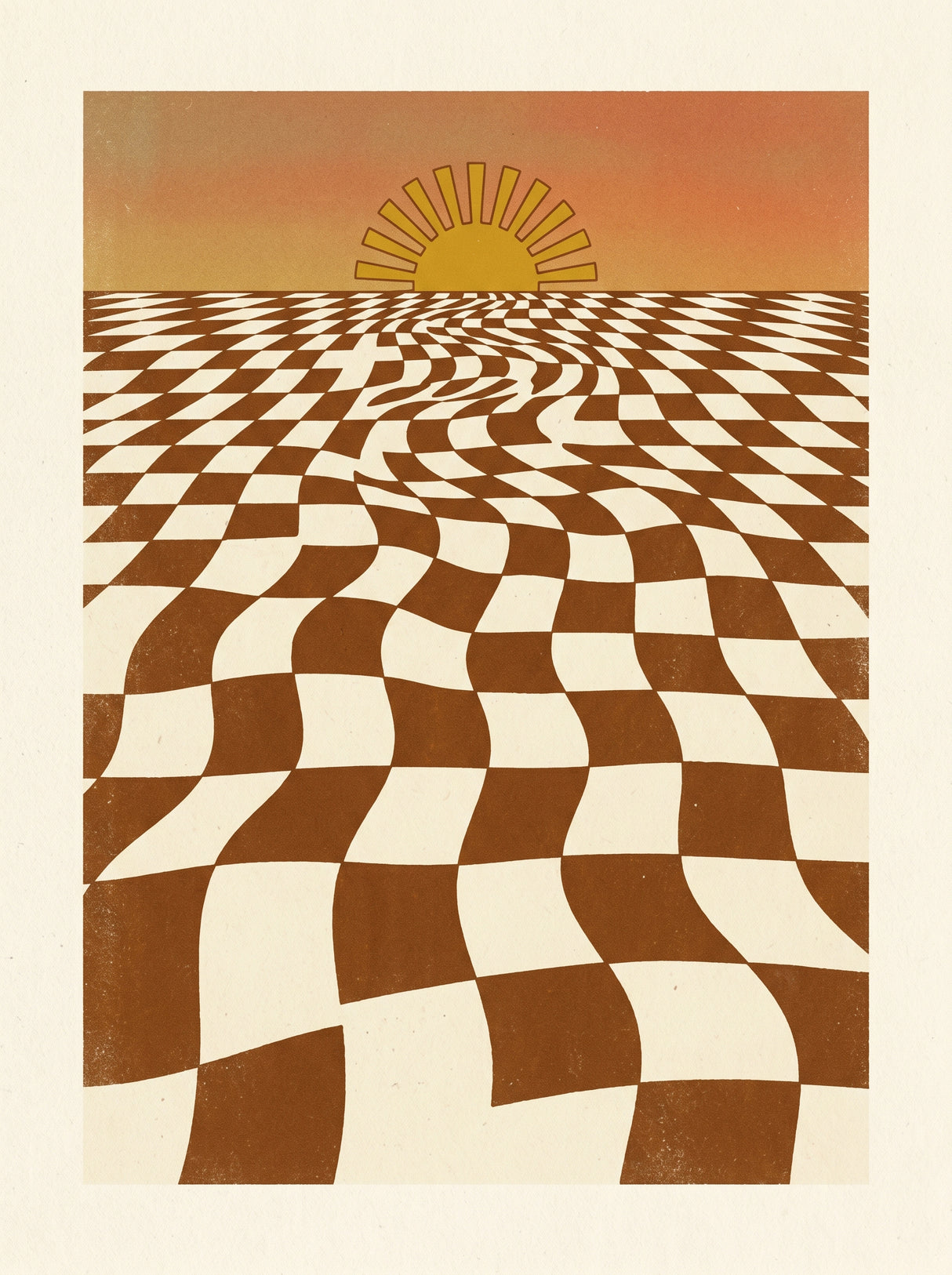 Retro Tern – vintage retro plakat i varme jordtoner