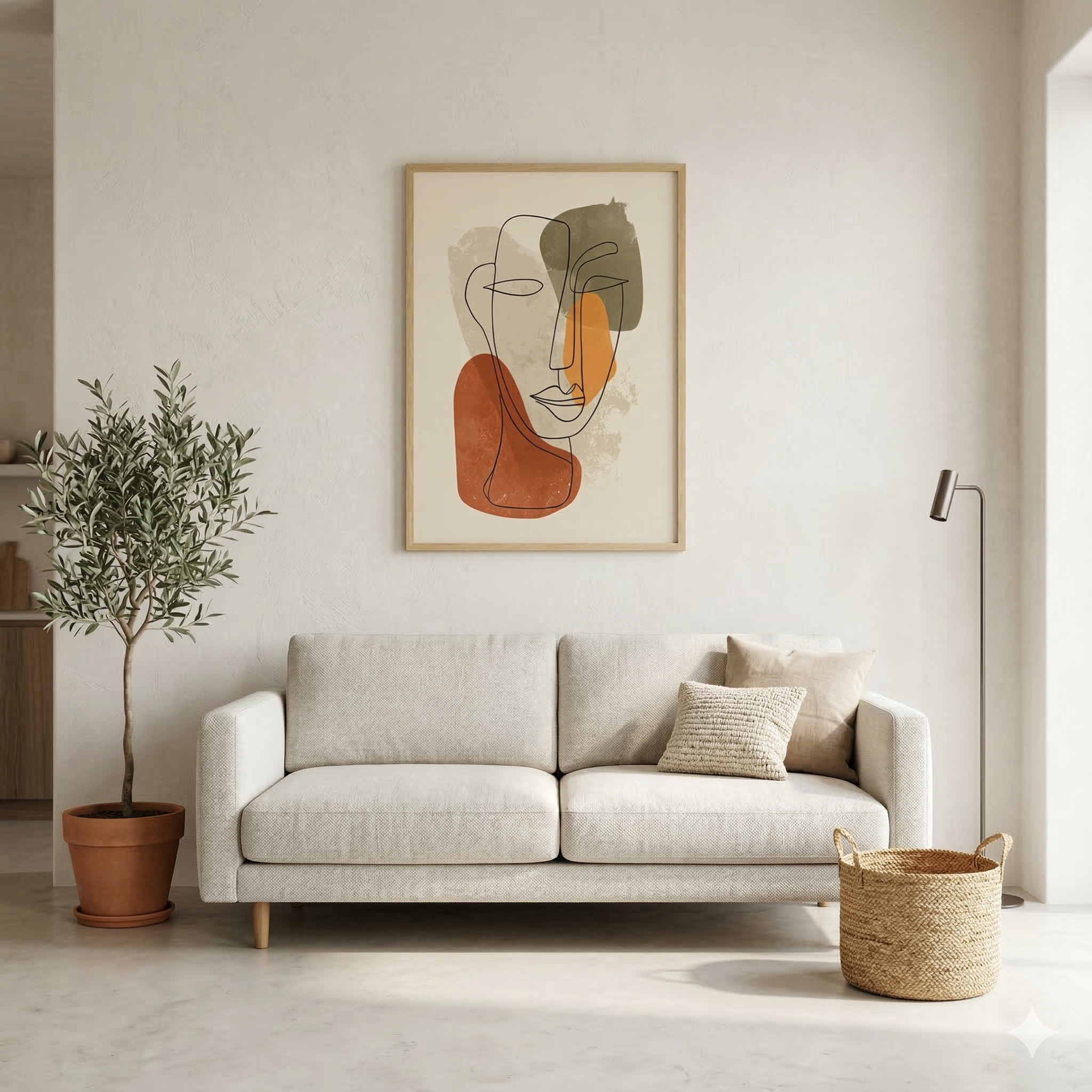 plakat mockup for abstrakt-ansigt-i-jordfarver-plakat-1