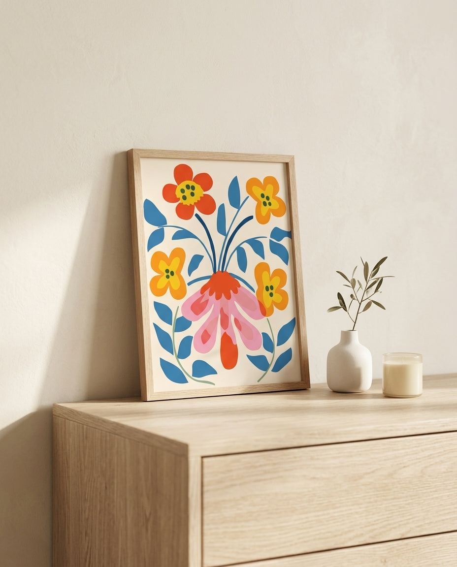 plakat mockup for farverig-blomsterdrom-no-24-plakat