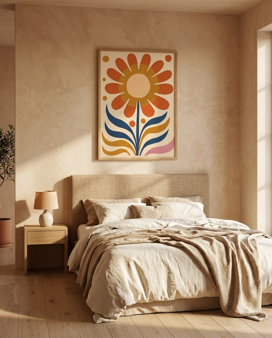 plakat mockup for retro-solblomst-no-2-plakat
