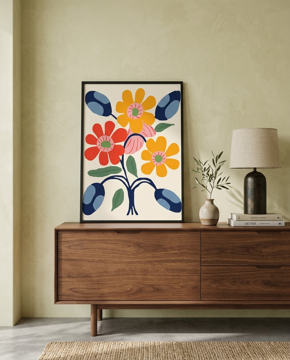 plakat mockup for farverig-blomsterfest-no-2-plakat