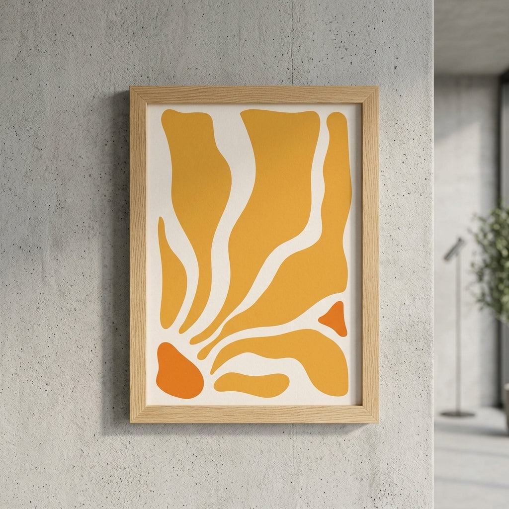 plakat mockup for gyldne-bolgende-former-plakat