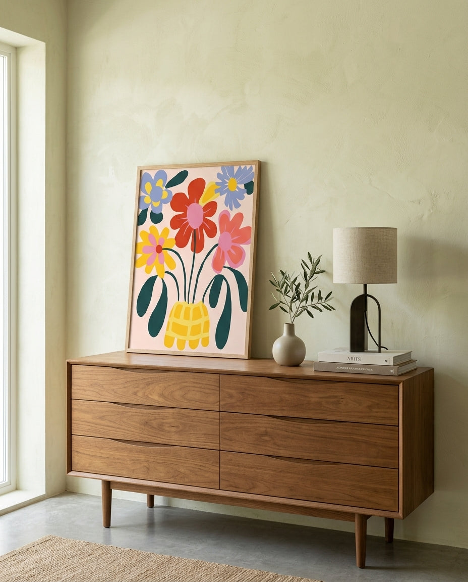 plakat mockup for farverig-buket-plakat