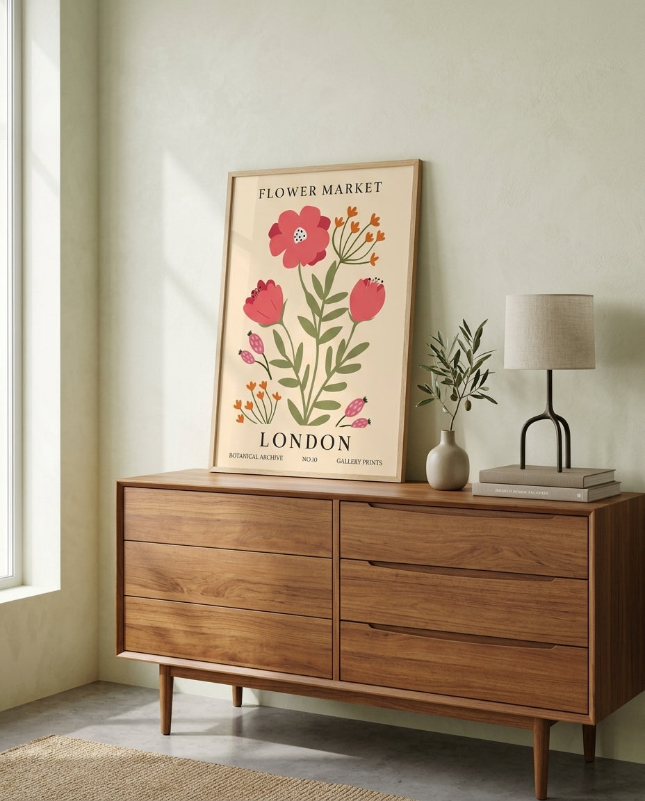 plakat mockup for london-blomsterplakat