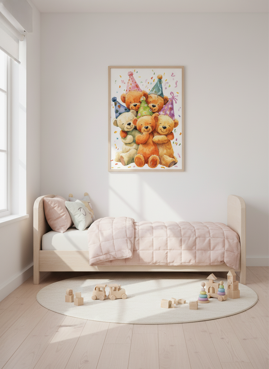 Festglade bamser plakat