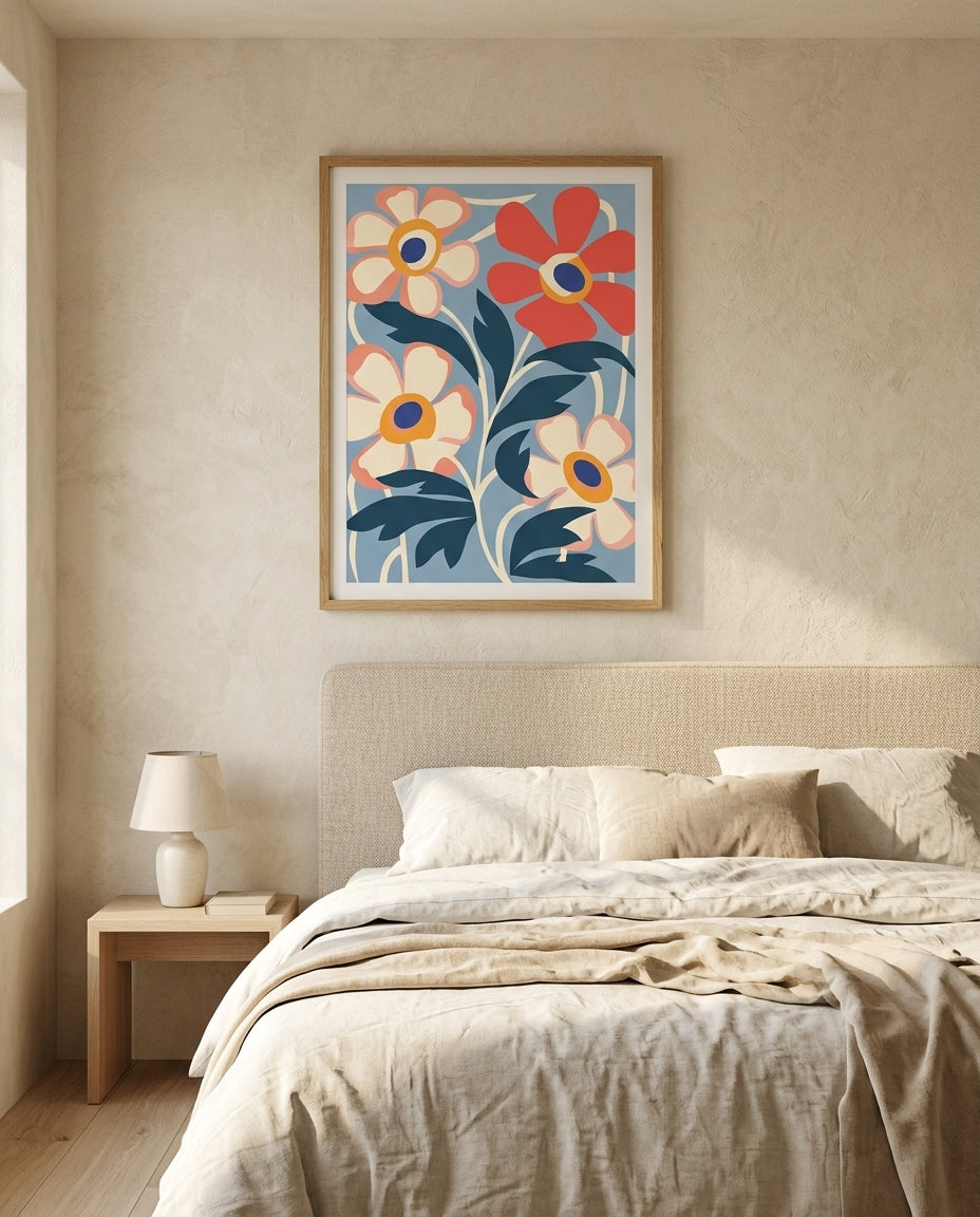 plakat mockup for retro-blomster-no-2-plakat