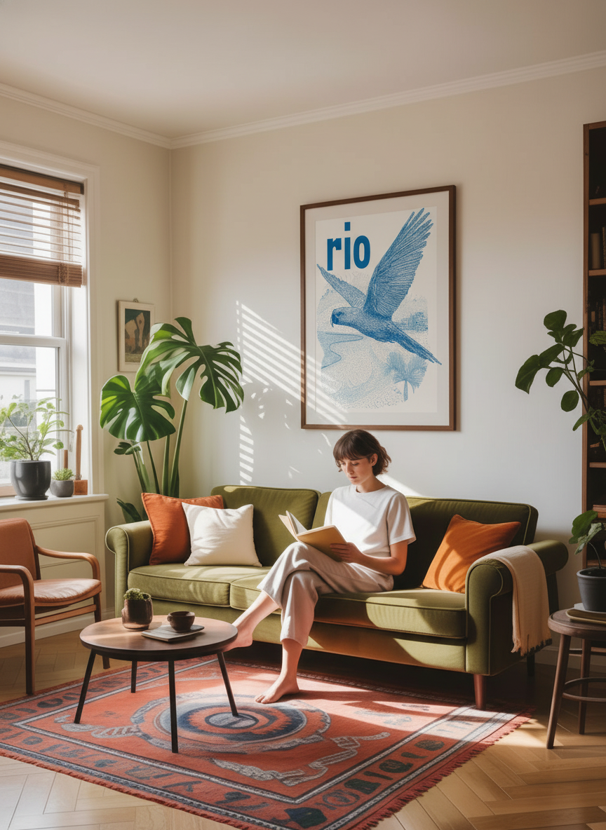 Flyvende papegøje i Rio plakat