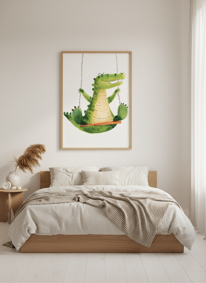 Gyngekrokodille plakat