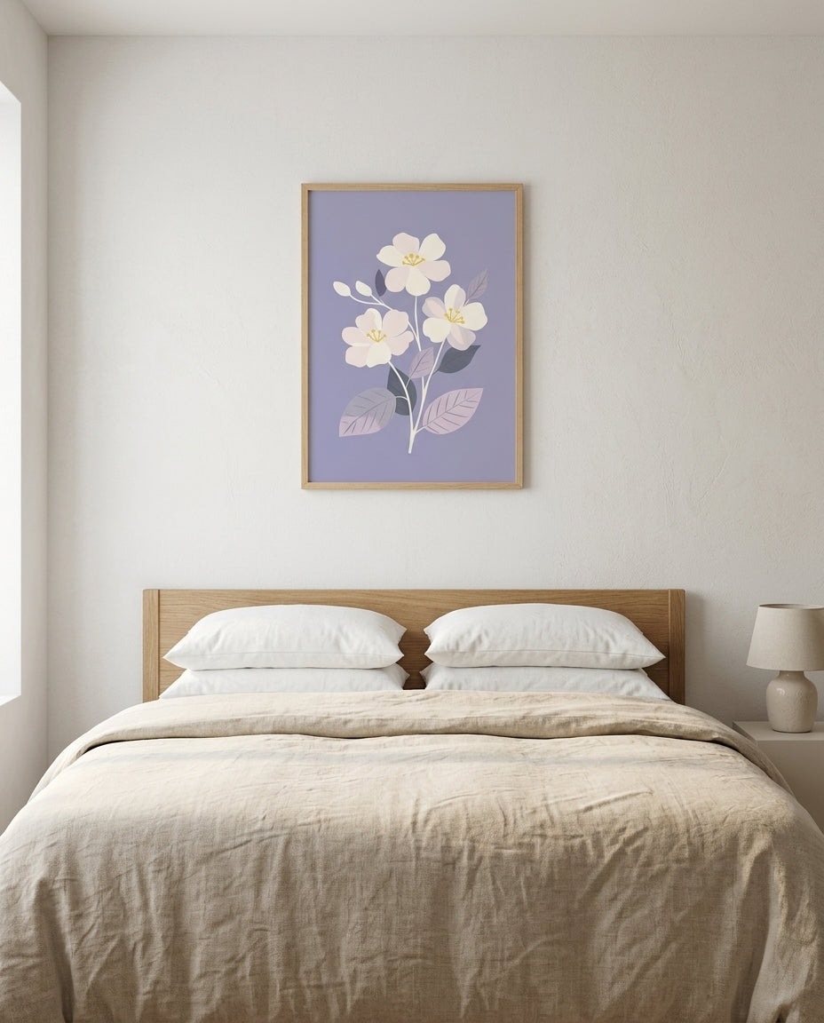 plakat mockup for hvide-blomster-no-1-plakat