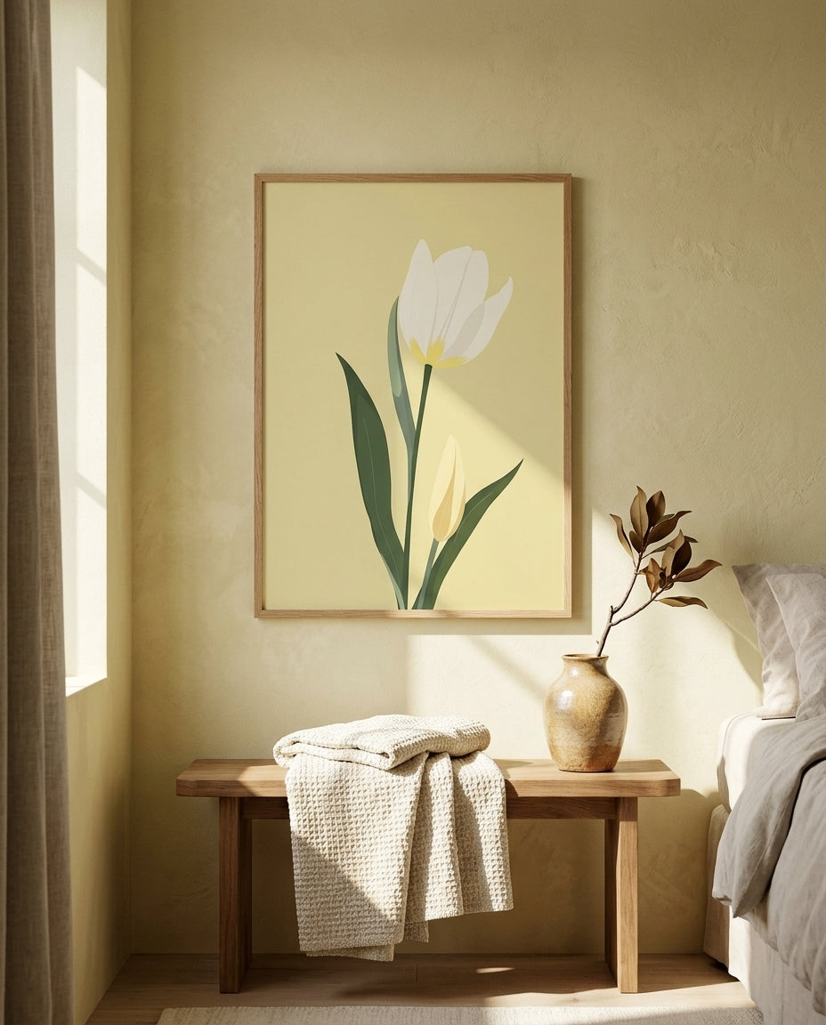 plakat mockup for hvid-tulipan-no-1-plakat