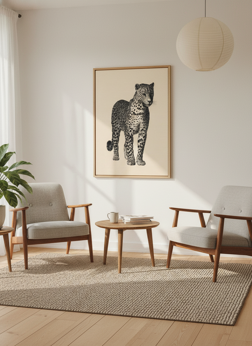 Leopard i blæk plakat