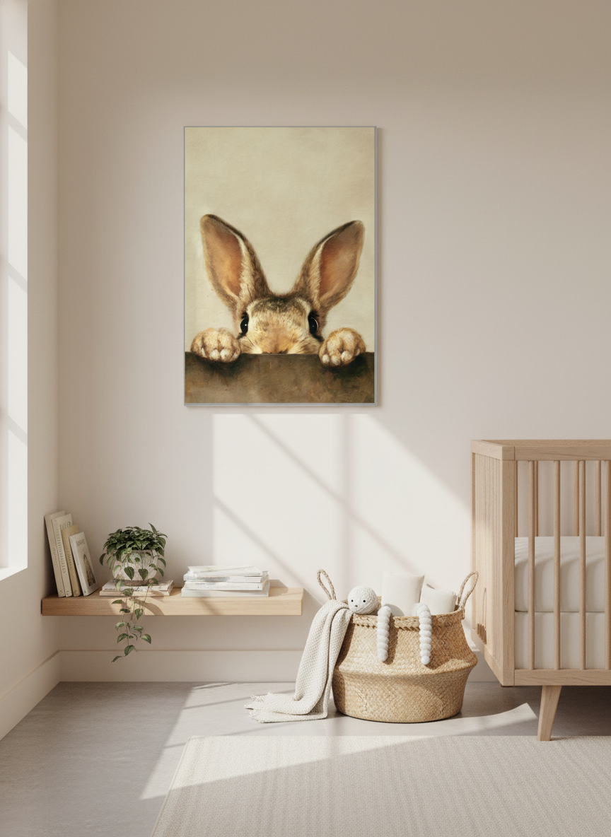 Nysgerrig lille kanin plakat