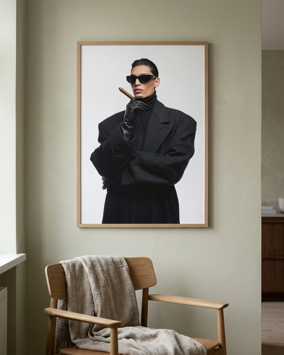 Sort elegance plakat