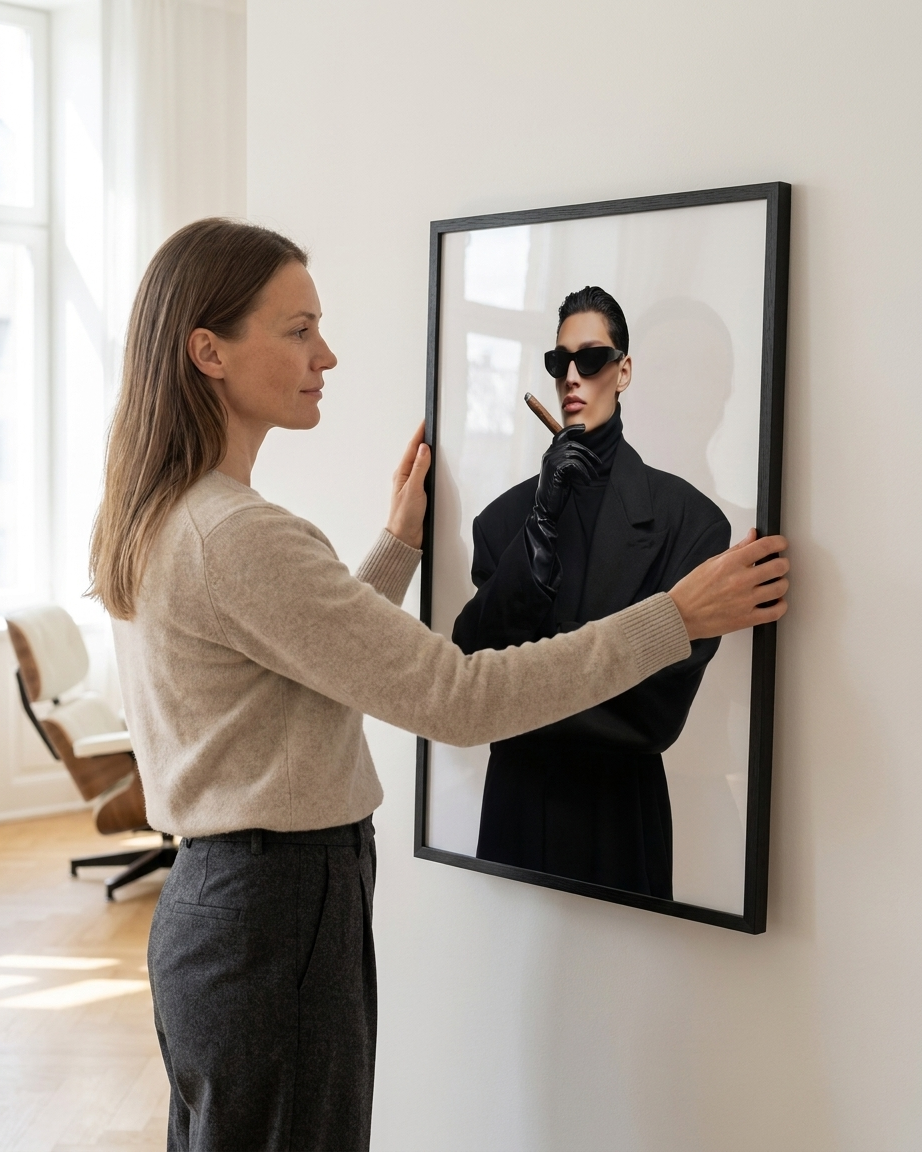 Sort elegance plakat