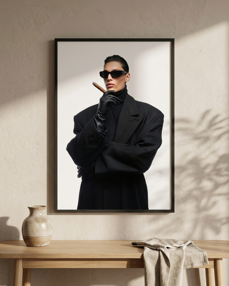 Sort elegance plakat