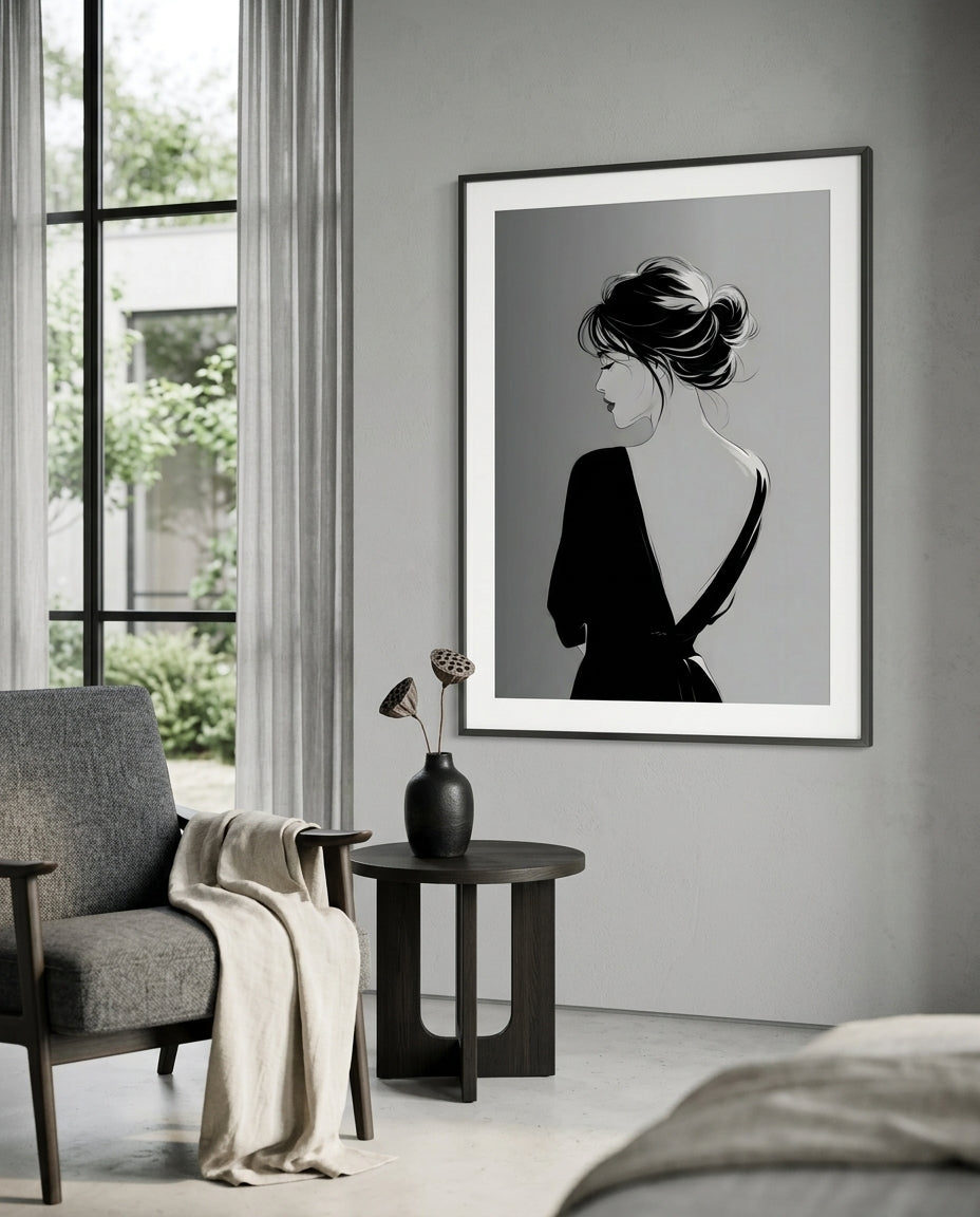 elegant-kvindesilhuet-plakat-298