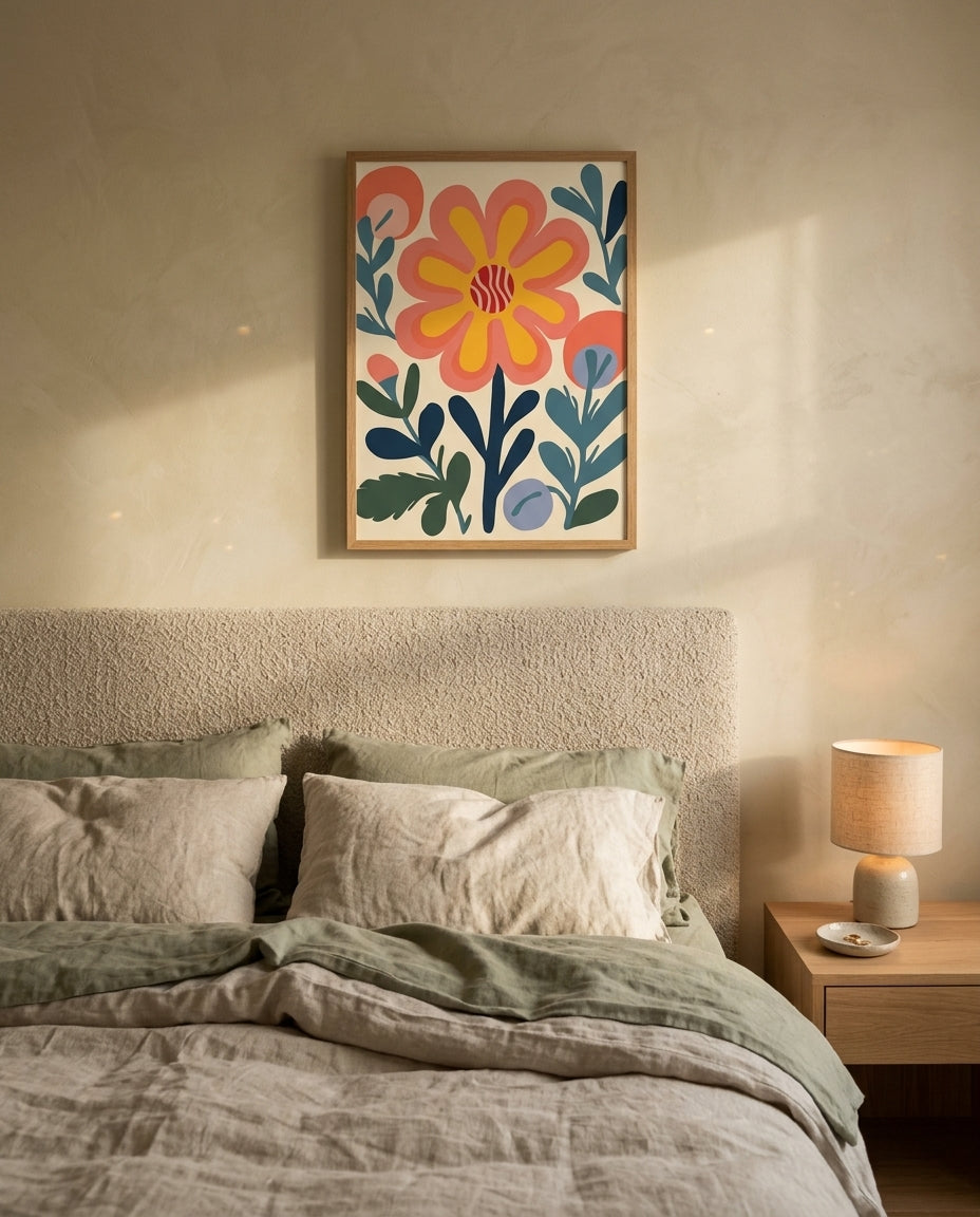 plakat mockup for stor-farverig-blomst-plakat