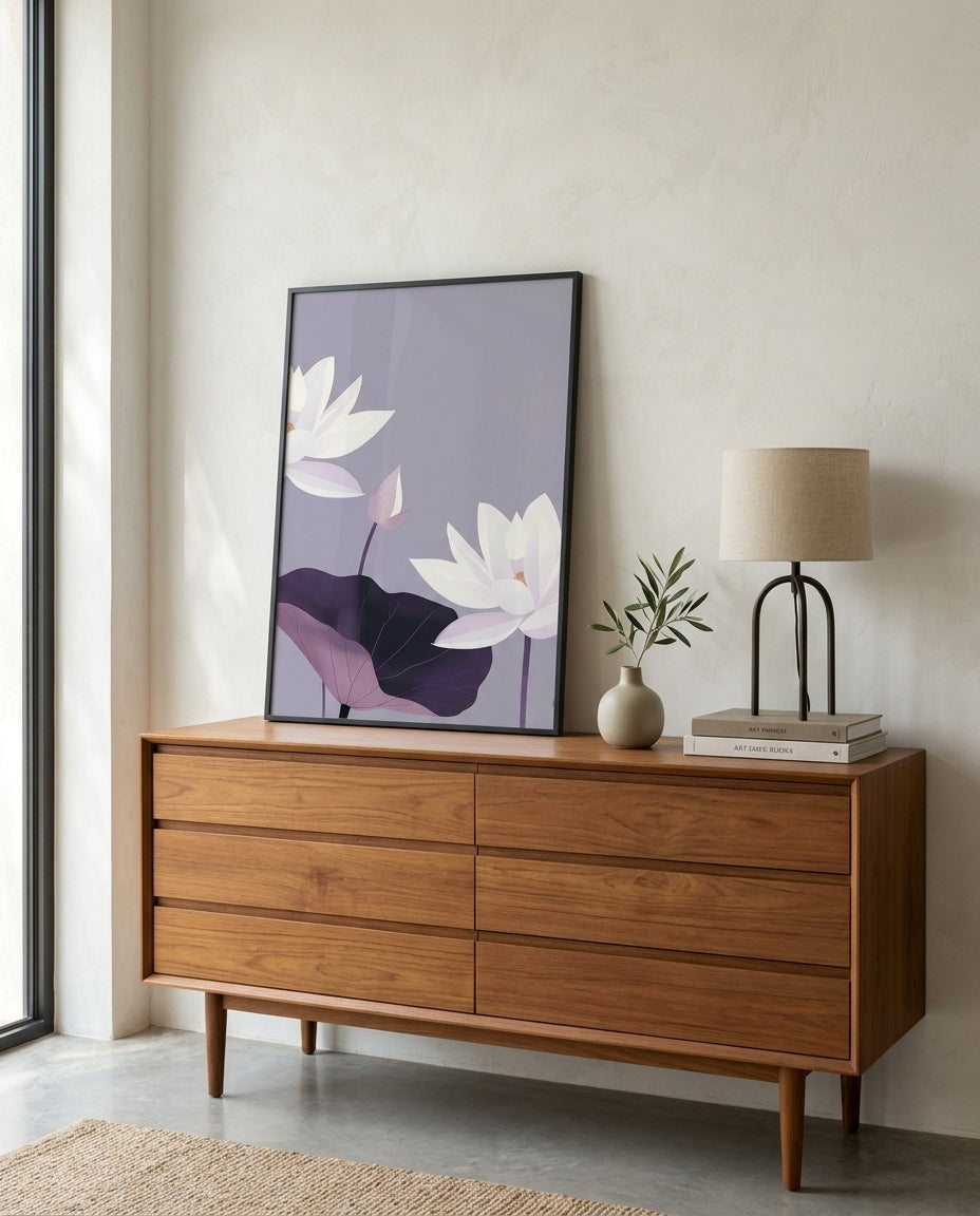 plakat mockup for hvide-lotusblomster-no-2-plakat