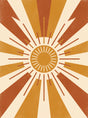 Retro Sol – vintage retro plakat i varme jordtoner