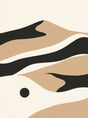 Horisont II – abstrakt organisk plakat i sort, hvid og beige