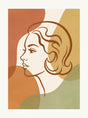 Retro Kvinde – vintage retro plakat i varme jordtoner
