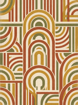 Retro Geometri – vintage retro plakat i varme jordtoner