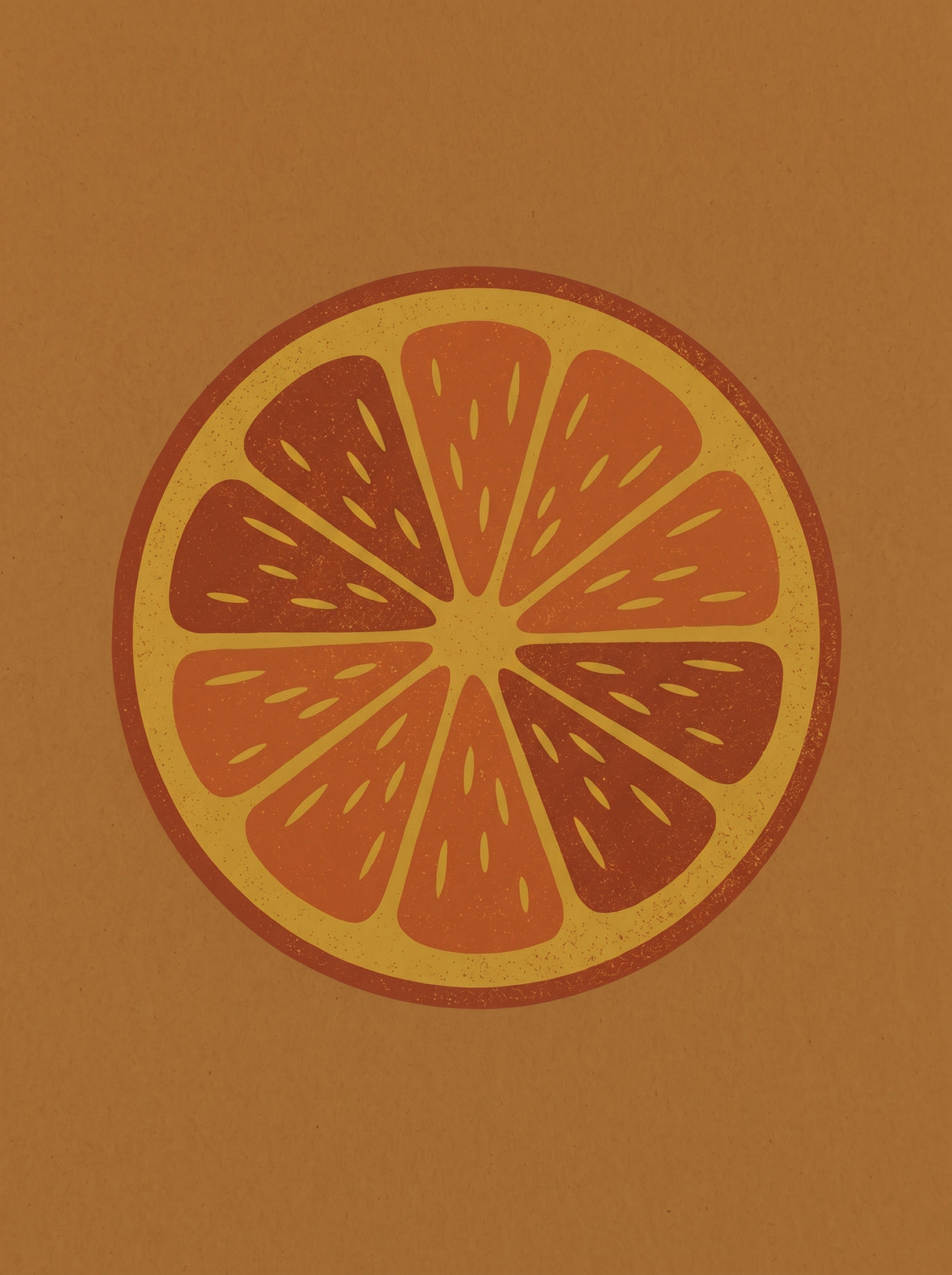 Retro Citrus – vintage retro plakat i varme jordtoner