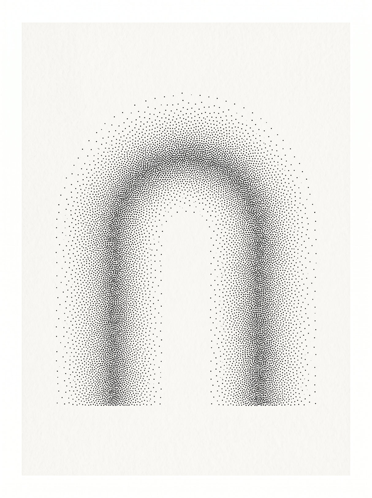 Korn II – abstrakt organisk plakat i sort, hvid og beige