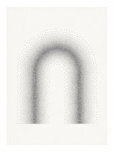 Korn II – abstrakt organisk plakat i sort, hvid og beige