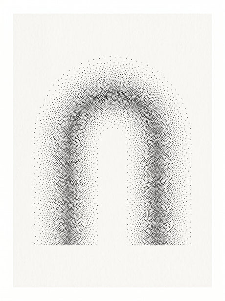 Korn II – abstrakt organisk plakat i sort, hvid og beige