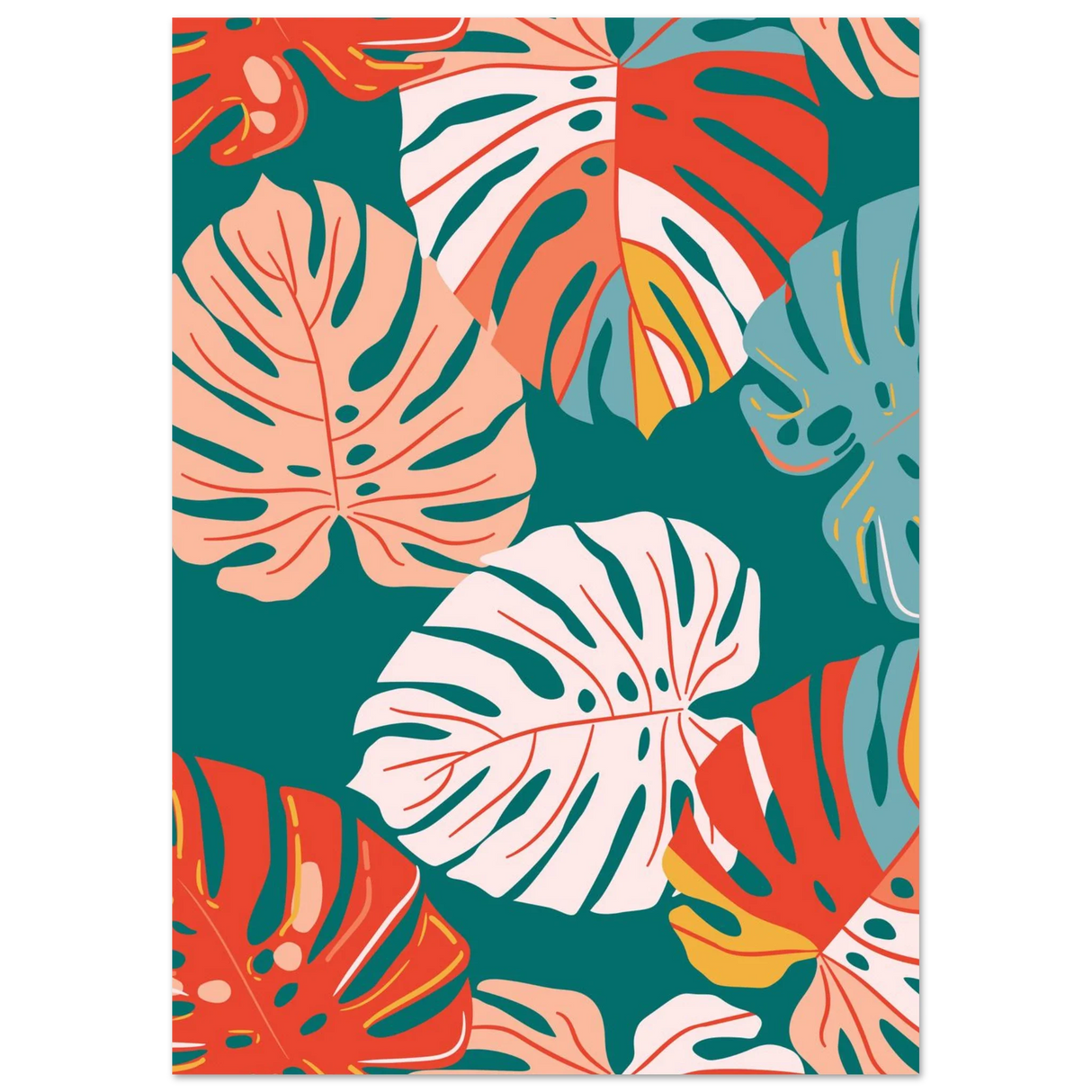 Tropiske Monstera Blade No.2 plakat – del af sættet