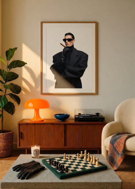 Sort elegance plakat