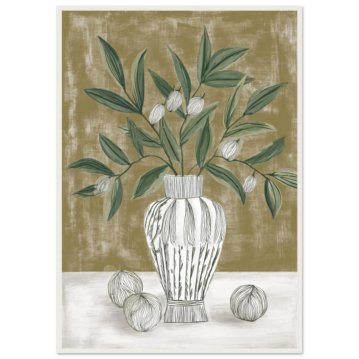 Botanisk Vase plakat – del af sættet