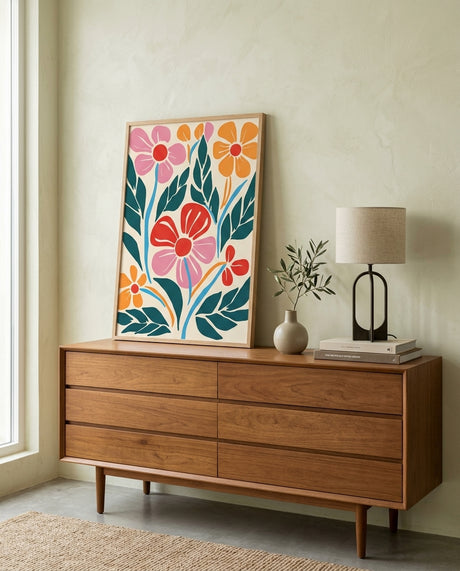 plakat mockup for farverig-blomsterdrom-no-9-plakat