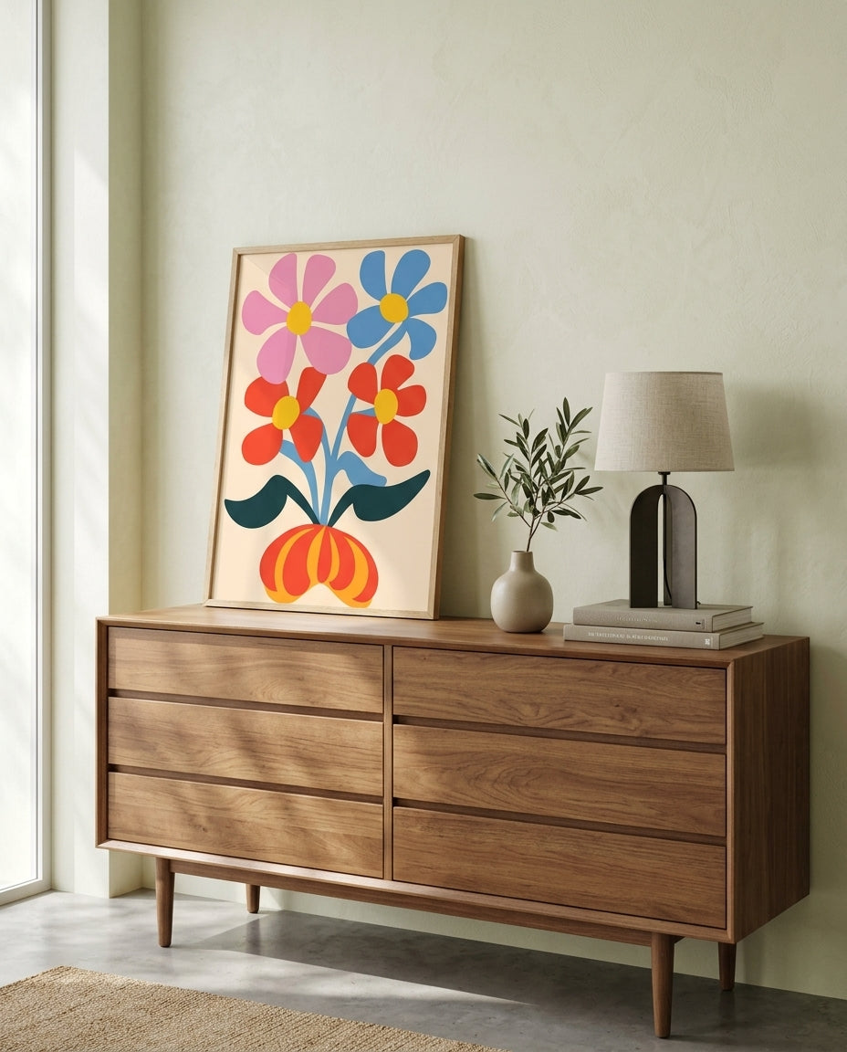 plakat mockup for farverig-blomsterbuket-no-15-plakat