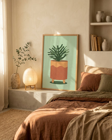 plakat mockup for gron-stueplante-i-potte-plakat