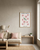plakat mockup for lyserod-azaleablomst-plakat