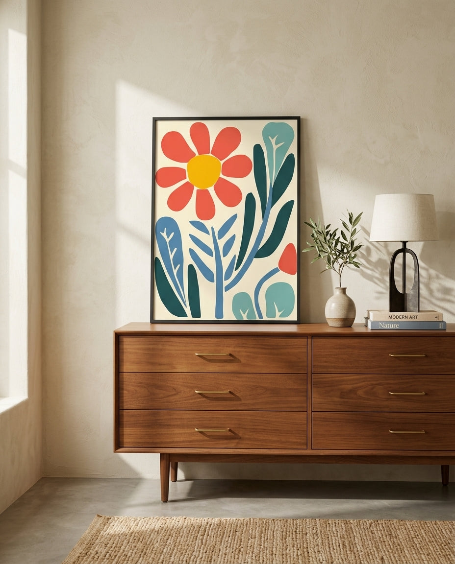 plakat mockup for legesyge-blomster-plakat