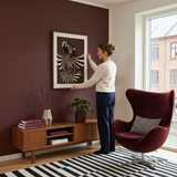 Optisk stribet dame plakat