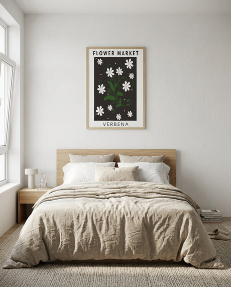 plakat mockup for verbena-blomster-plakat