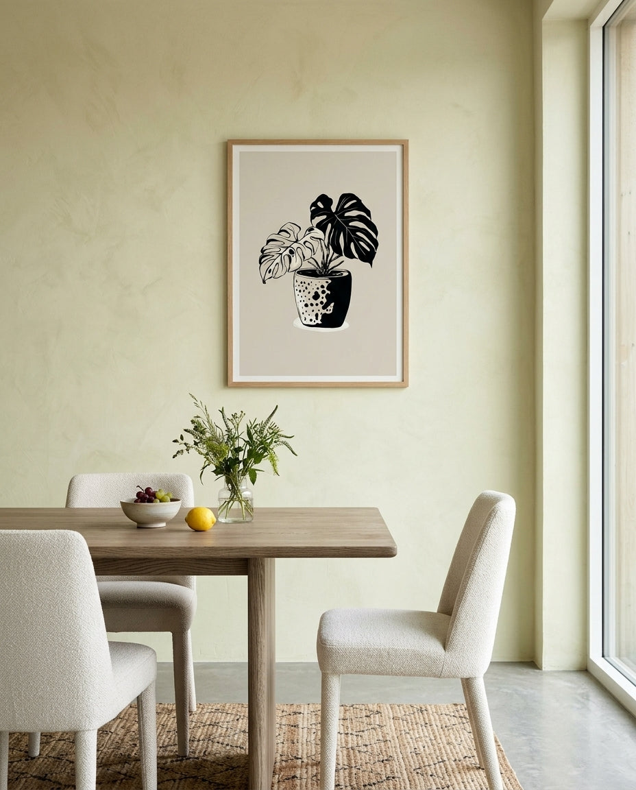 plakat mockup for monstera-i-urtepotte-plakat