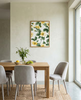 plakat mockup for sarte-gule-blomster-plakat