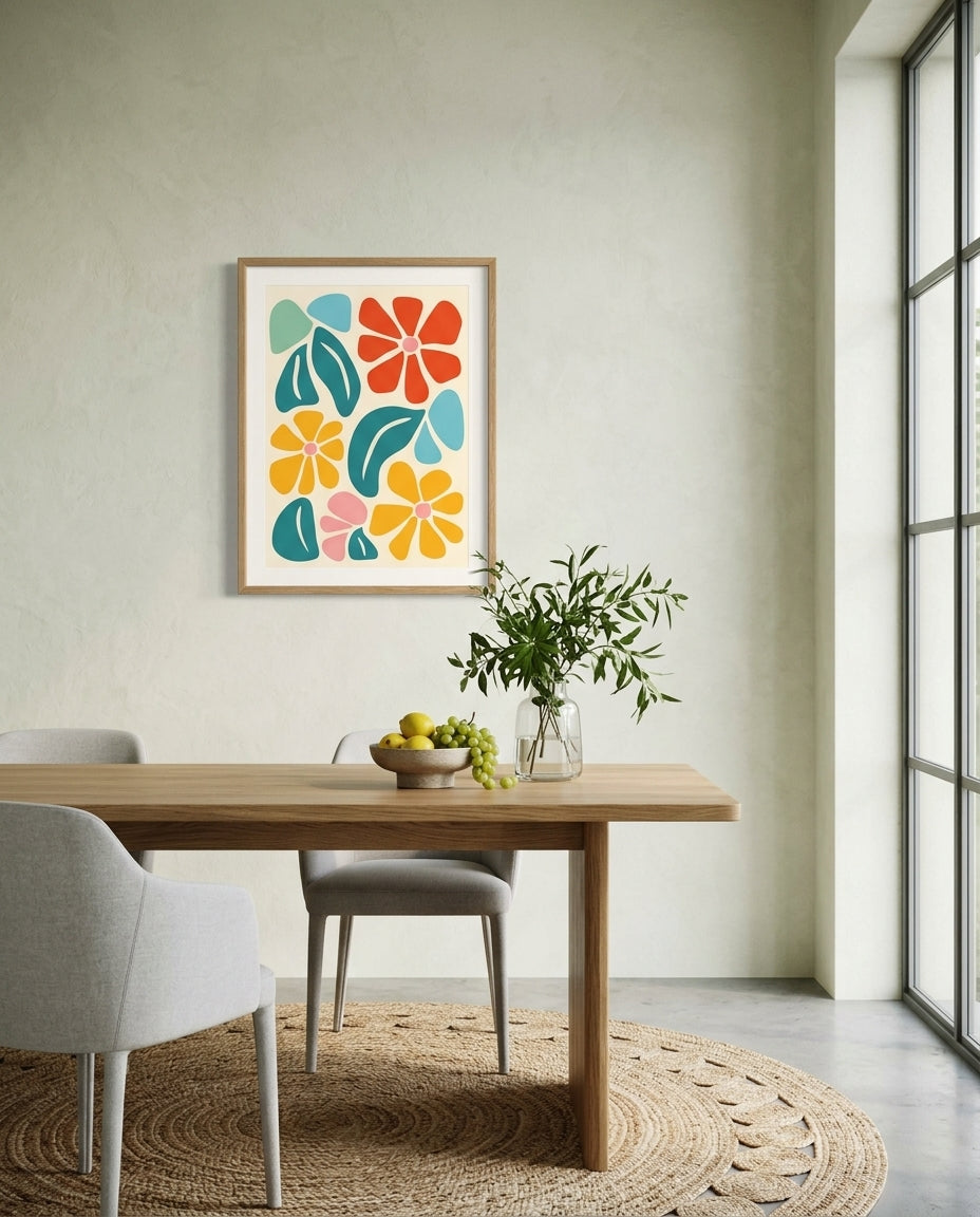 plakat mockup for farverig-blomsterdrom-no-7-plakat