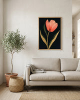 plakat mockup for koralfarvet-tulipan-plakat