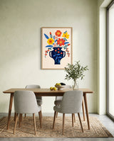 plakat mockup for blomster-i-bla-vase-plakat