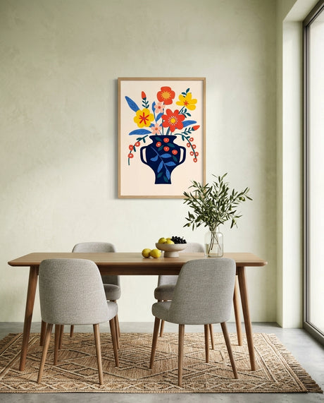plakat mockup for blomster-i-bla-vase-plakat