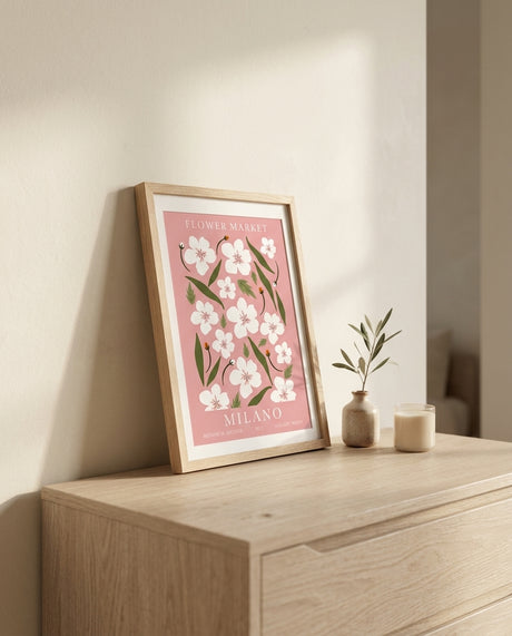 plakat mockup for milano-blomsterplakat