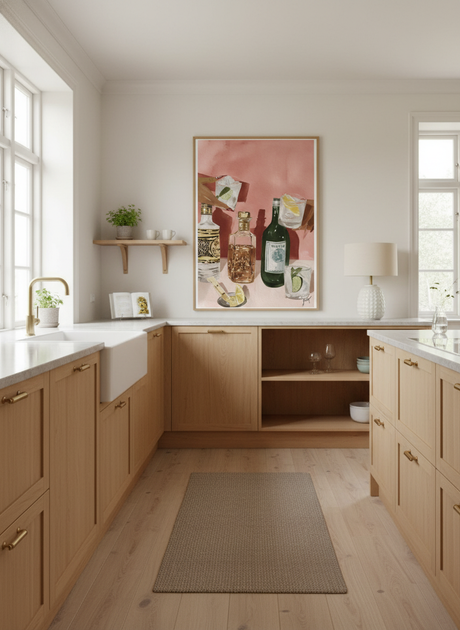 aftenens cocktails plakat – interiør mockup